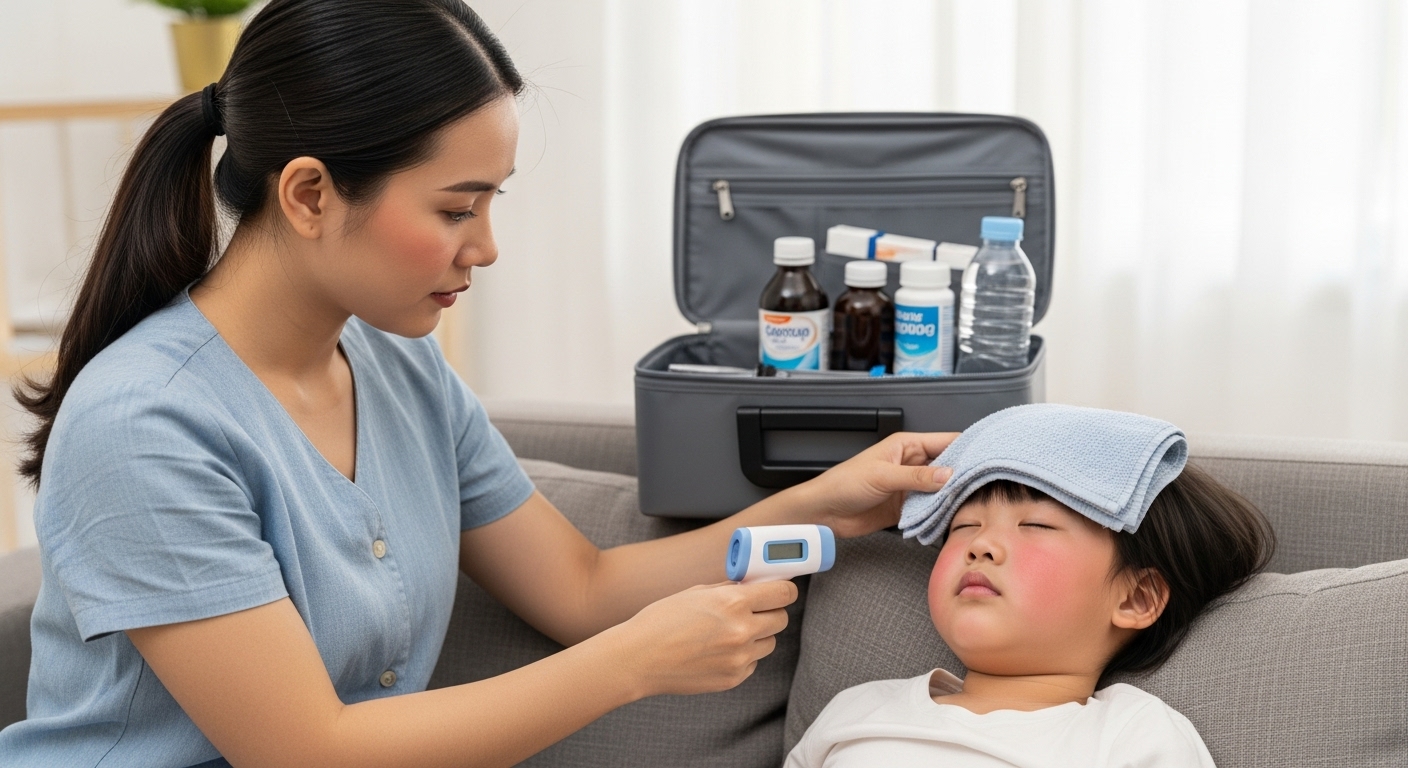 Hướng dẫn sơ cứu ban đầu khi trẻ bị sốt cao hoặc dị ứng cấp Hướng dẫn sơ cứu ban đầu khi trẻ bị sốt cao hoặc dị ứng cấp